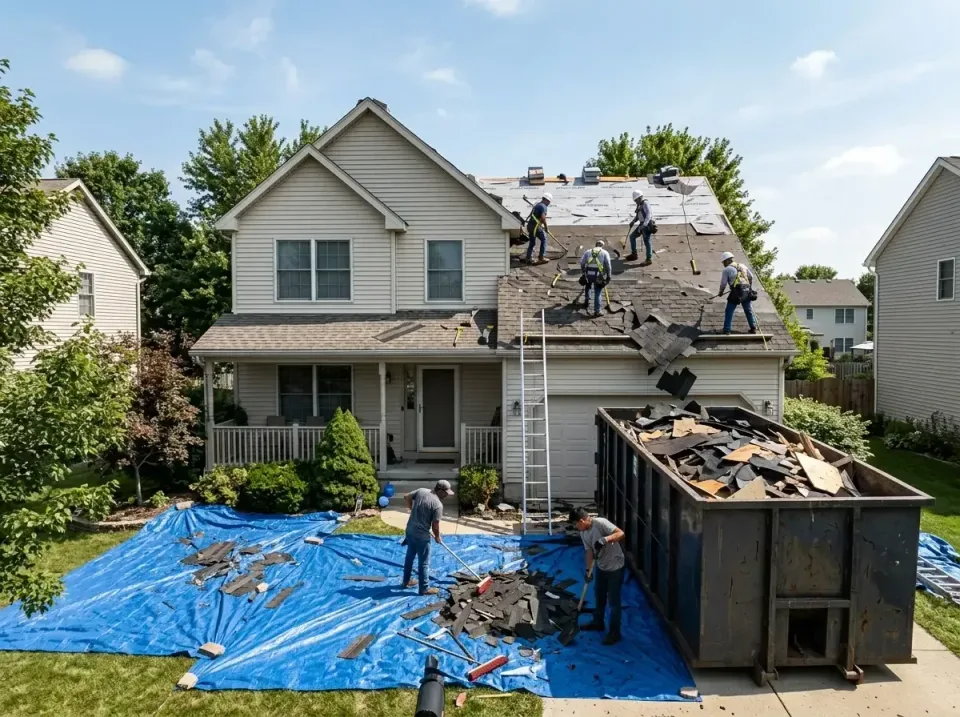 roof-replacement-debris-remova-004 — frequently asked questions, Cheapest Dumpster Rentals in Palatine, IL